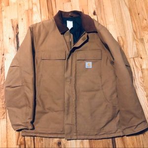 Carhartt Brown Arctic Quilt Lined Duck Winter Coat